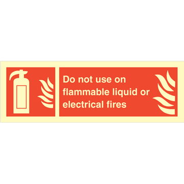 Do not use on flammable...