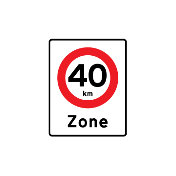 E 68,4 Zone med lokal hastighedsbegrænsning