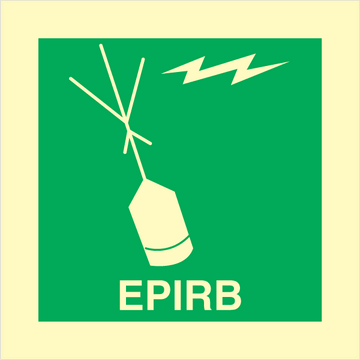 EPIRB - Photolumienescent Self Adhesive Vinyl - 150 x 150 mm