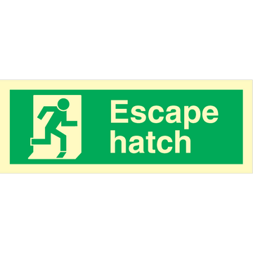 Escape hatch - Photolumienescent Self Adhesive Vinyl - 100 x 300 mm