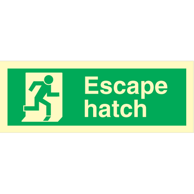 Escape hatch - Photolumienescent Self Adhesive Vinyl - 100 x 300 mm