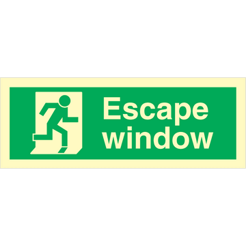 Escape window - Photolumienescent Self Adhesive Vinyl - 150 x 400 mm
