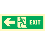 Exit left, arrow left