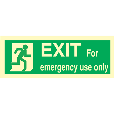 Exit right, arrow down