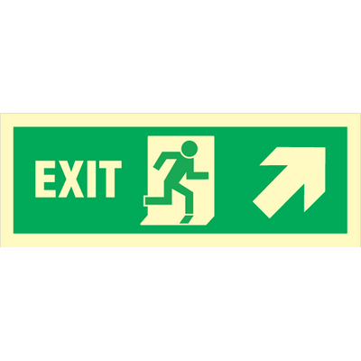 Exit rigt/up, arrow up