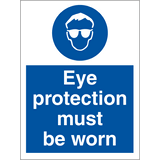 Eyeprotection must be worn