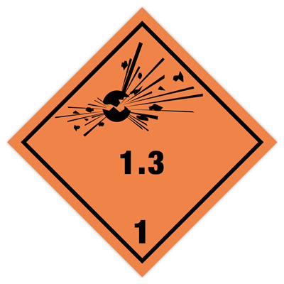 Explosives 1- Faresedler kl 1.3 G