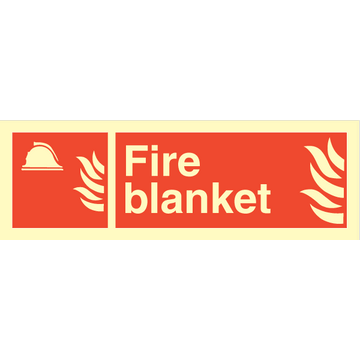 Fire blanket - Photolumienescent Self Adhesive Vinyl - 100 x 300 mm
