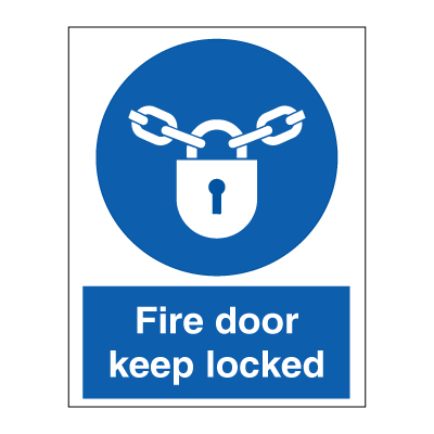 Fire door keep locked - Mandatory Signs
