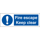 Fire escape Keep clear