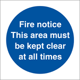 Fire notice