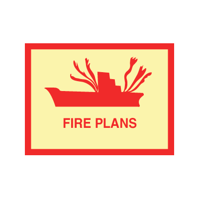 Fire plan - Photoluminescent Self Adhesive Vinyl - 300 x 400 mm