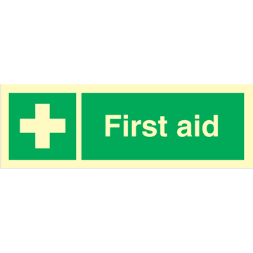 First aid - Photolumienescent Self Adhesive Vinyl - 100 x 300 mm