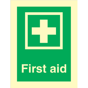 First aid - Photolumienescent Self Adhesive Vinyl - 200 x 150 mm