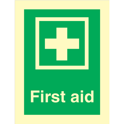 First aid - Photolumienescent Self Adhesive Vinyl - 200 x 150 mm