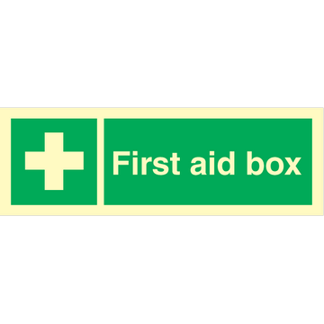 First aid box - Photolumienescent Self Adhesive Vinyl - 100 x 300 mm