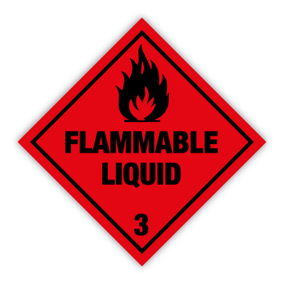 Flammable liquid - Faresedler kl 3