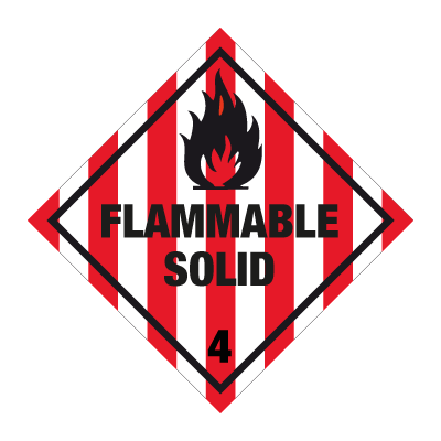 Flammable solid - Faresedler kl 4