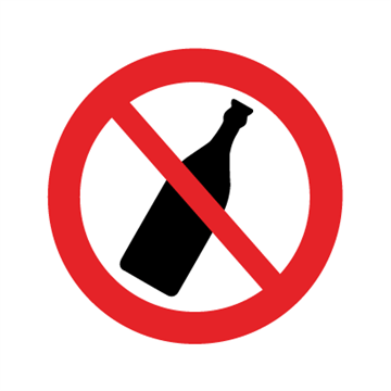 Flasker forbudt - forbudsskilt - F168