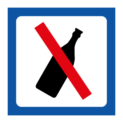 Flasker forbudt - Piktogrammer