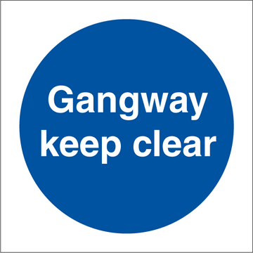 Gangway keep clear