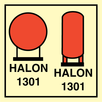 Halon 1301 placed in protected area