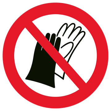 Handsker forbudt - forbudsskilte - F174