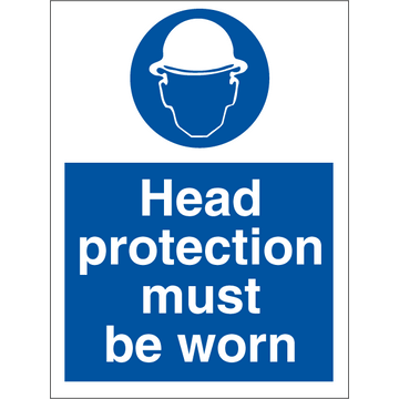 Head protection must be worn