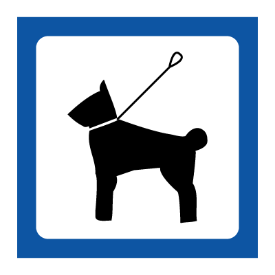 Produktionscenter Nerve årsag Hund i snor - piktogram / symbol - Køb online hos JO Safety