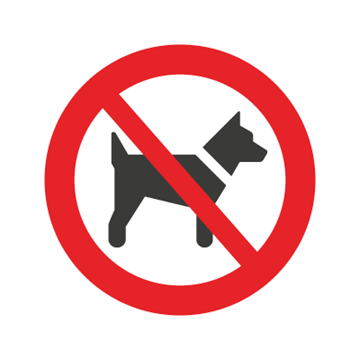 Hunde forbudt - forbudsskilt - F161