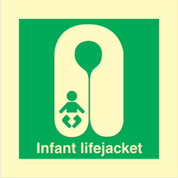 Infant lifejacket - Photolumienescent Self Adhesive Vinyl - 150 x 150 mm