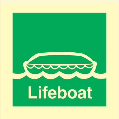 Billede af Lifeboat - Photoluminescent Rigid - 150 x 150 mm hos JO Safety