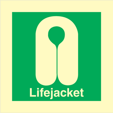 Lifejacket - Photolumienescent Self Adhesive Vinyl - 150 x 150 mm