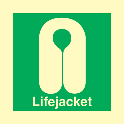 Billede af Lifejacket - Photoluminescent Self Adhesive Vinyl - 150 x 150 mm hos JO Safety