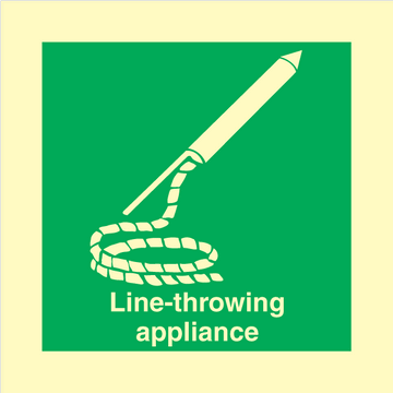 Line-throwing appliance - Photolumienescent Self Adhesive Vinyl - 150 x 150 mm