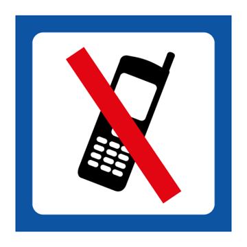 Mobiltelefon forbudt - Piktogrammer