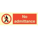 No admittance