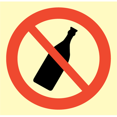 Se No bottle allowed - Rigid plast - 150 x 150 mm hos JO Safety