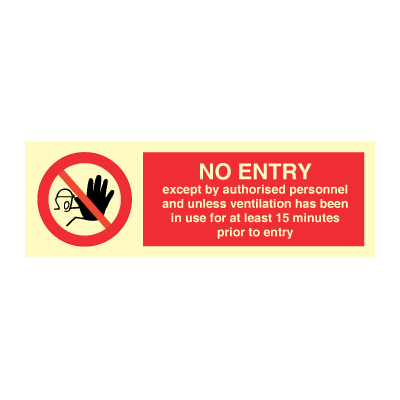 NO ENTRY - except by authorised personnel - Prohibition Signs