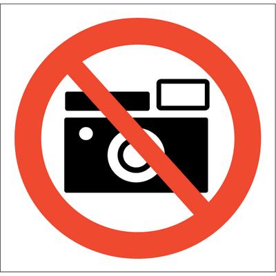 Se No photography - Rigid plast - 150 x 150 mm hos JO Safety