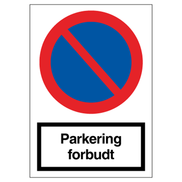 Parkering forbudt - forbudsskilt - F118