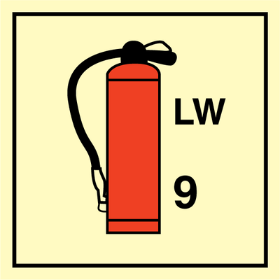 Se Portable fire extinguishers - Photoluminescent Self Adhesive Vinyl - 150 x 150 mm hos JO Safety