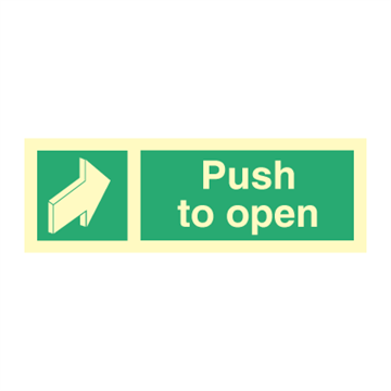 Push to open - direction signs
