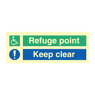 Refuge point - Clear point - Direction signs