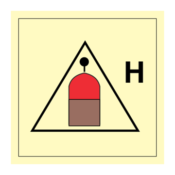 Remote release station Halon - imo fire control symbols