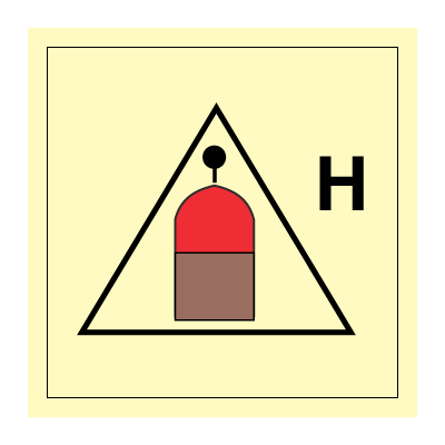 Remote release station Halon - imo fire control symbols