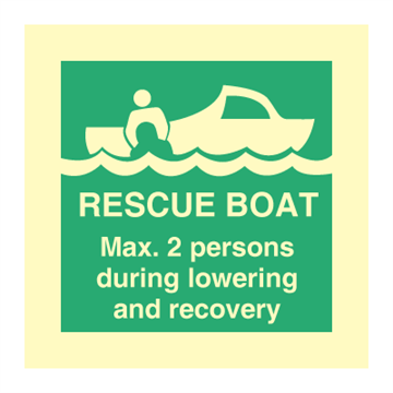 Rescue boat - Max 2 persons - IMO Symbols
