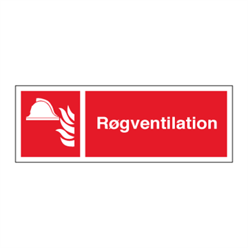 Røgventilation - brandskilte