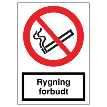 Rygning forbudt - forbudsskilt - F106