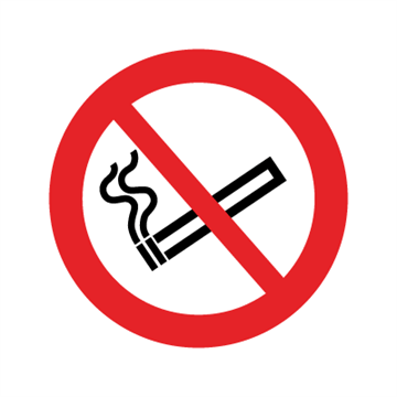 Rygning forbudt forbudsskilt - F155